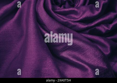 A purple silk fabric background Stock Photo