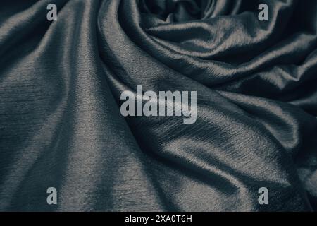 A gray silk fabric background Stock Photo