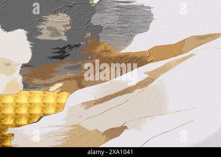 This is an abstract minimalist background. Hand drawn illustration with geometric artistic pattern for wall decoration, modern art Stock Photo