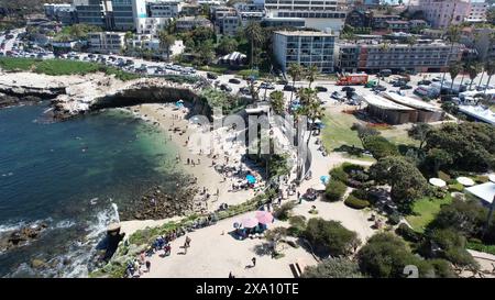 An aerial view of the La Jolla Cove, San Diego. Stock Photo