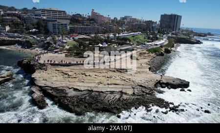 An aerial view of the La Jolla Cove, San Diego. Stock Photo