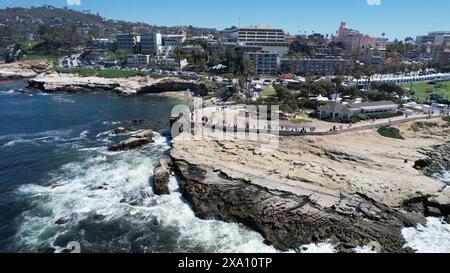 An aerial view of the La Jolla Cove, San Diego. Stock Photo