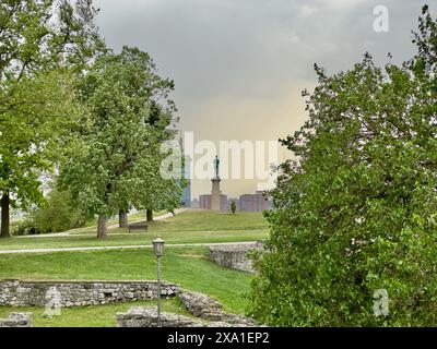 The Victor (Pobednik) Monument in Serbia, Belgrade Stock Photo