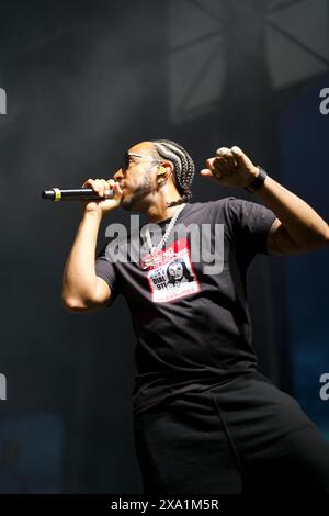 Patuxent River, United States. 23 May, 2024. Rapper and performer Ludacris performs for service members on stage at NAS Patuxent River, May 23, 2024, in Patuxent River, Maryland, USA.  Credit: Samantha Gantt/US Navy/Alamy Live News Stock Photo