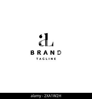 Minimalist Initial Letter a and L Logo Design. Minimalist Classy aL Initials Logo Design. Stock Vector