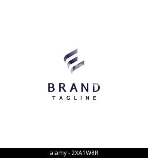 Minimalist Initial Letter E Logo Template. Three Bold Lines Forming the Letter E Minimalist Logo Design. Stock Vector