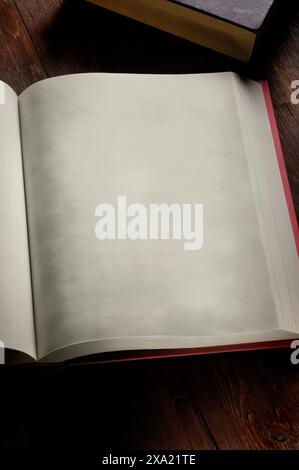 An old thick book with blank pages Stock Photo