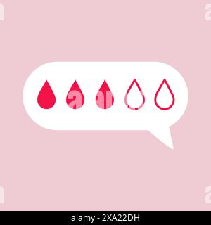Calculating the menstrual cycle. Vector illustration in flat style. Stock Vector