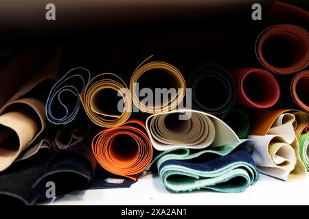 A Carpenter working in his studio Stock Photo