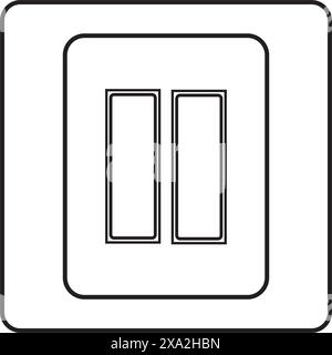 Electric switch icon vector logo design Stock Vector