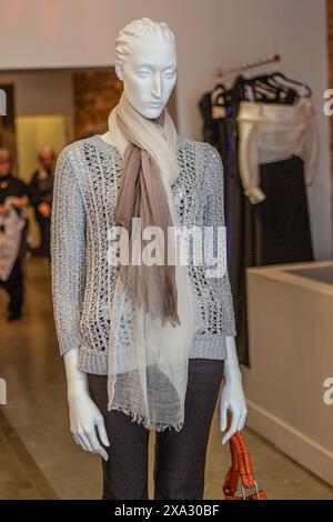 A female fashion mannequin in a shop Stock Photo