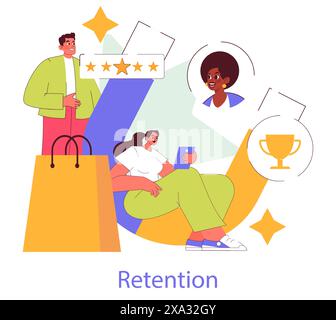 Loyalty Program Rewards concept. Customers earn benefits in a tier ...