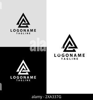 initial letter AG modern logo design vector Stock Vector
