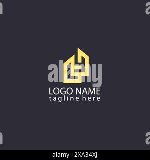initial letter LY construction concept vector logo design Stock Vector