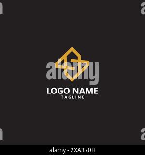 initial letter SZ modern logo design vector Stock Vector