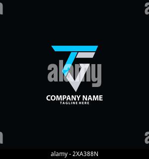 Initial modern TG triangle logo design vector Stock Vector
