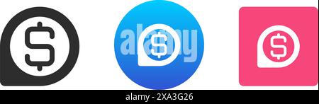 Bank ATM map pointer currency exchange dollar direction route destination icon set vector flat illustration. Cash money financial banking service geo Stock Vector