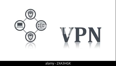 Illustration of a vpn concept Stock Photo
