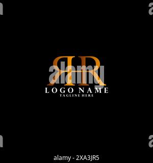 initial minimalis letter RHR luxury vector logo design Stock Vector