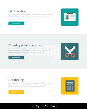 Identification concept banner templates set in line style. Qr code and ...