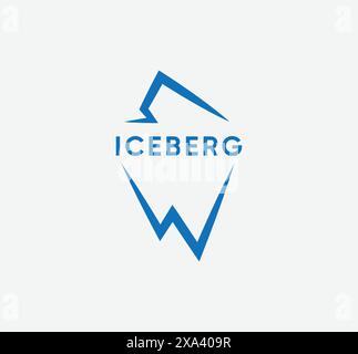 glacier mountain iceberg. Antarctic Mountains Vector logo design Stock Vector