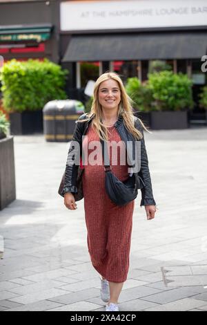 London, UK. 4th June, 2024. Sian Welby leaves Global Radio Studios Credit: Richard Lincoln/Alamy Live News Stock Photo