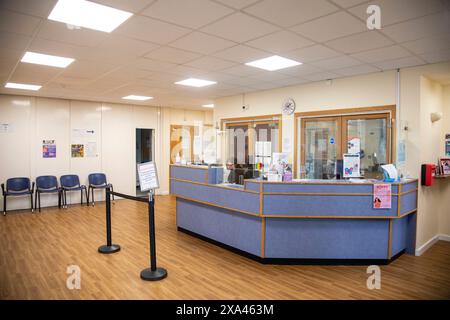 Interior of a modern medical office reception, UK Stock Photo