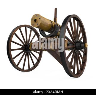 Old Cannon Isolated Stock Photo