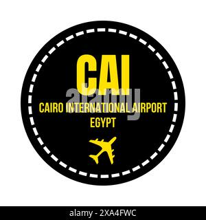 CAI Cairo international airport symbol icon Stock Photo