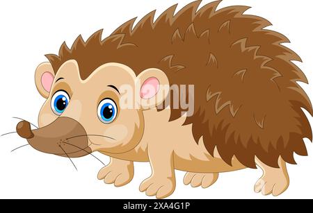 Vector illustration of Cute baby hedgehog Stock Vector