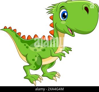 Spinosaurus dinosaur on white background illustration Stock Vector ...