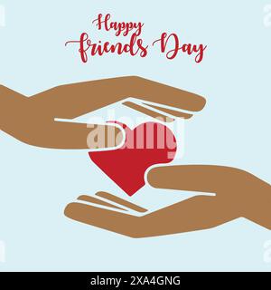 Happy Friendship day. Creative Friendship day post design for social media post. Stock Vector