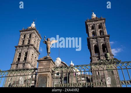 Angel Figures, Cathedral of Our Lady of the Immaculate Conception, 1649, Historic Center, UNESCO World Heritage Site, Puebla, Puebla State, Mexico, No Stock Photo