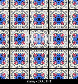 An illustration of vibrant seamless kaleidoscopic patterns Stock Photo