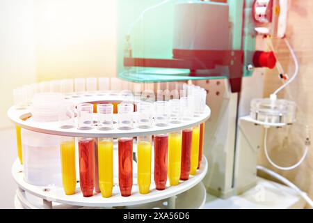 Professional laboratory sample processor pump. Automation in ion chromatography Stock Photo