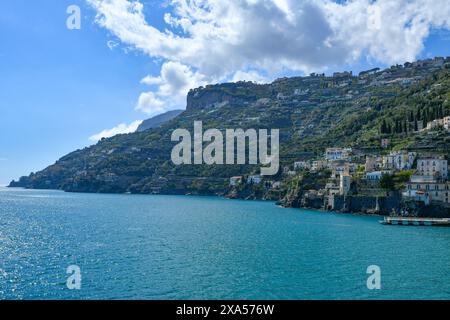 View of a town on the Amalfi coast in Salerno province. Stock Photo