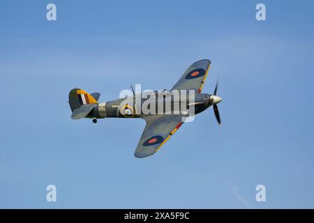 Hawker Sea Hurricane displays at the Military Air Show Shuttleworth Collection Old Warden June 2024 Stock Photo