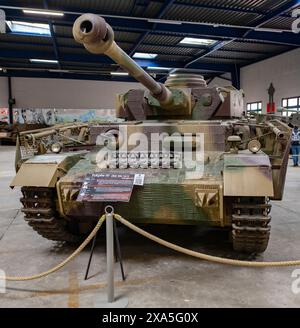 PzKpfw IV Tank at Museum of Armored Vehicles in Saumur, France Stock Photo