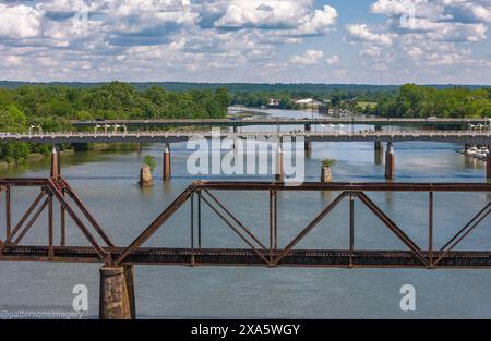 The Downtown Augusta, Georgia near Savanna River. Stock Photo