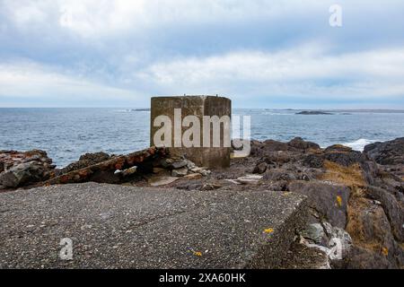 Rugged coast in Louisbourg, Nova Scotia, Canada Stock Photo