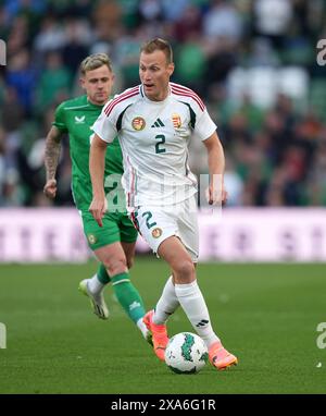 Hungary's Adam Lang during an international friendly match at the Aviva Stadium, Dublin. Picture date: Tuesday June 4, 2024. Stock Photo