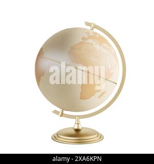 A floating globe model on a table stand Stock Photo