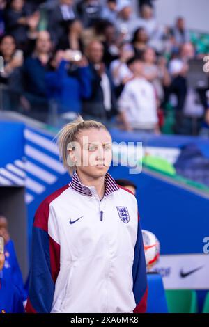 Saint Etienne, France. 04th June, 2024. Leah Williamson (6 England) during the Womens European Qualifiers match between France and England at Stade Geoffroy-Guichard in Saint-Etienne, France. (Pauline FIGUET/SPP) Credit: SPP Sport Press Photo. /Alamy Live News Stock Photo