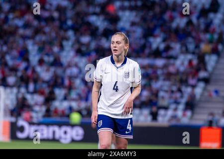 Saint Etienne, France. 04th June, 2024. Keira Walsh (4 England) during the Womens European Qualifiers match between France and England at Stade Geoffroy-Guichard in Saint-Etienne, France. (Pauline FIGUET/SPP) Credit: SPP Sport Press Photo. /Alamy Live News Stock Photo