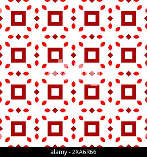 Seamless geometric pattern on white backdrop Stock Photo