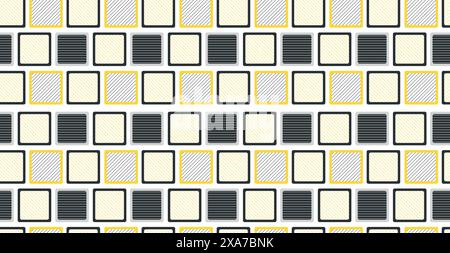 Modern squares and grids seamless pattern Stock Vector