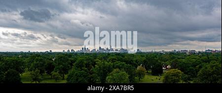 Detroit, Michigan - Clouds over Detroit. Stock Photo