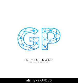 GP tech logo icon design template Stock Vector