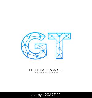 GT tech logo icon design template Stock Vector