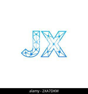 JX tech logo icon design template Stock Vector